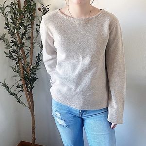 Lauren Ralph Lauren oatmeal classic boat neck sweater women’s size XL